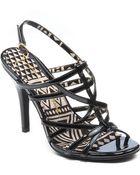 Jessica Simpson Primrose Metallic High Heel Sandals - Lyst