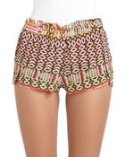 Rebecca Minkoff Mika Silk Ikat Shorts - Lyst