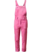 3.1 Phillip Lim Suede Dungarees - Lyst