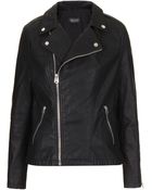 Topshop Oversized Clean Biker - Lyst