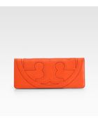 Tory Burch Amalie Emblem Foldover Clutch - Lyst