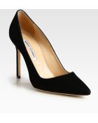 Manolo Blahnik Bb Suede Point-Toe Pumps - Lyst