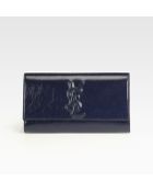Saint Laurent Large Patent Leather Clutch - Lyst