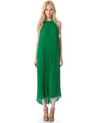 Line & Dot Pleated Maxi Dress - Lyst