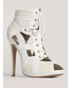 McQ by Alexander McQueen Cut Out Lace Up Sandals - Lyst