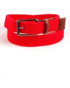 Perry Ellis Braided Cloth and Leather Belt - Lyst
