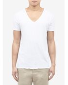 Scotch & Soda Vneck Cotton linen Jersey Tshirt - Lyst