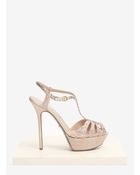 Sergio Rossi Crystal embellished Suede Sandals - Lyst