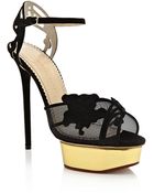 Charlotte Olympia Metropolitan Suede Sandal - Lyst
