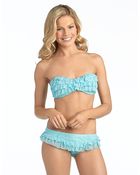 Juicy Couture Ruffle Bandeau Swim Top - Lyst