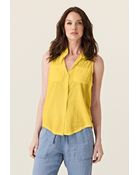Michael Stars Collared Button Down Top - Lyst