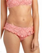 Betsey Johnson Lace And Ruffle Hipster Swim Bottoms - Lyst