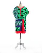 Nine West Printed Dolman Short Sleeved Dress - Lyst