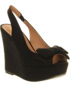 Office Orchid Bow Wedge - Lyst