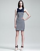 Rag & Bone Giselle Mesh Inset Striped Dress - Lyst