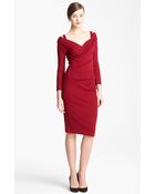Donna Karan New York Collection Draped Crepe Jersey Dress - Lyst