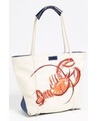 Milly Lobster Print Canvas Tote - Lyst