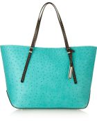 Michael Kors Ostrich Effect Leather Tote - Lyst