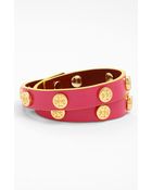 Tory Burch Logo Double Wrap Bracelet - Lyst