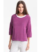 Lafayette 148 New York Essential Cotton Blend Sweater - Lyst