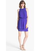 Nicole Miller Blouson Peplum Dress - Lyst