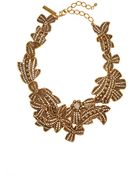 Oscar de la Renta Antique Lace Bib Necklace - Lyst