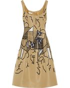 Oscar de la Renta Embellished Silk Faille Dress - Lyst
