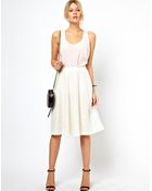 Asos Midi Skirt in Floral Lace - Lyst