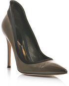 Gianvito Rossi Satin Contrast Tux Pumps - Lyst