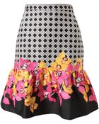 Isolda Printed Stretch Cotton Skirt - Lyst