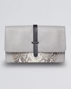 Khirma Maxim Python Lizard Fold-over Clutch Bag - Lyst