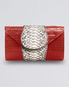 Khirma Eliazov Babo Python Crocodile Clutch Bag - Lyst