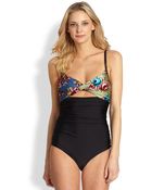 Zimmermann Onepiece Ribbons Twist Swimsuit - Lyst
