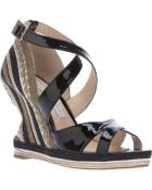 Paloma Barceló Patent Rope Wedged Sandal - Lyst