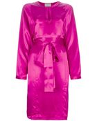 Lanvin Belted Dress - Lyst