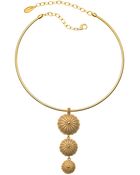 T Tahari 14K Gold Plated Sunburst Pendant Necklace - Lyst