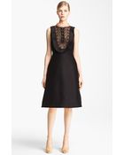 Valentino Embroidered Bib Dress - Lyst