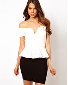 Tfnc Dress with Peplum and Bow Back - Lyst
