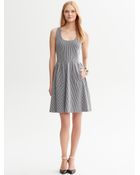 Banana Republic Striped Ponte Full Skirt Dress - Lyst