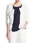 Mango Lurex Peplum Jacket - Lyst