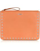 Rebecca Minkoff Lissa Studded Leather Pouch - Lyst