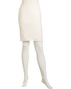 Velvet By Graham & Spencer Lace Pencil Skirt Oyster - Lyst
