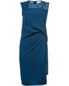 Helmut Lang Layered Drape Dress - Lyst