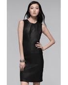 Theory Elowen Leather Dress - Lyst