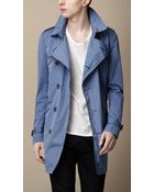 Burberry Mid Length Technical Taffeta Trench Coat - Lyst