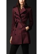 Burberry Prorsum Cotton Sateen Trench Coat - Lyst
