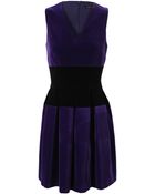Christopher Kane Colour Blocked Velvet Dress - Lyst