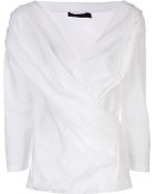 Donna Karan New York Elbow Sleeve Shirt - Lyst