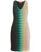 Missoni Vneck Crochet Knit Dress - Lyst