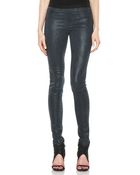 Helmut Lang Patina Stretch Leather Legging in Blue - Lyst